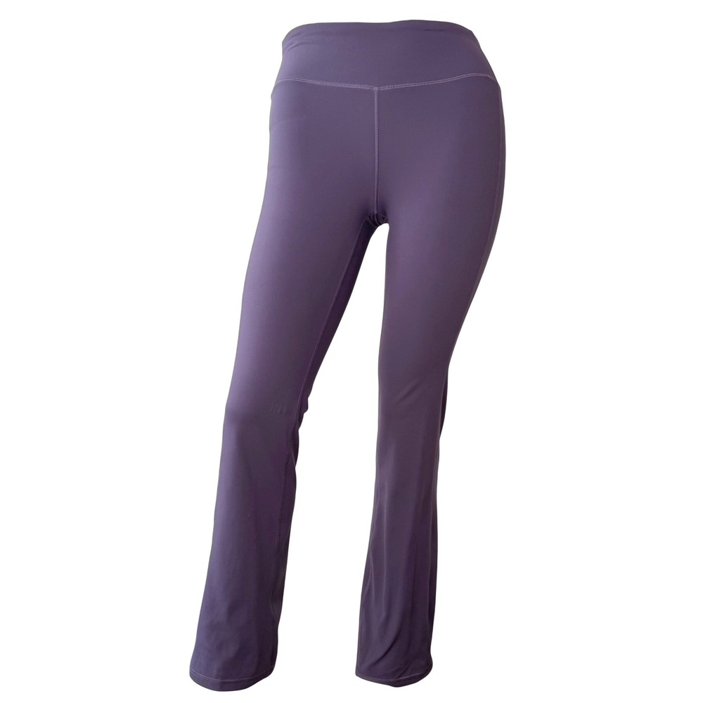 Shambhala Yoga Pants Mid Rise Flare Leg Purple Live-In Comfort Activewear Yoga L
